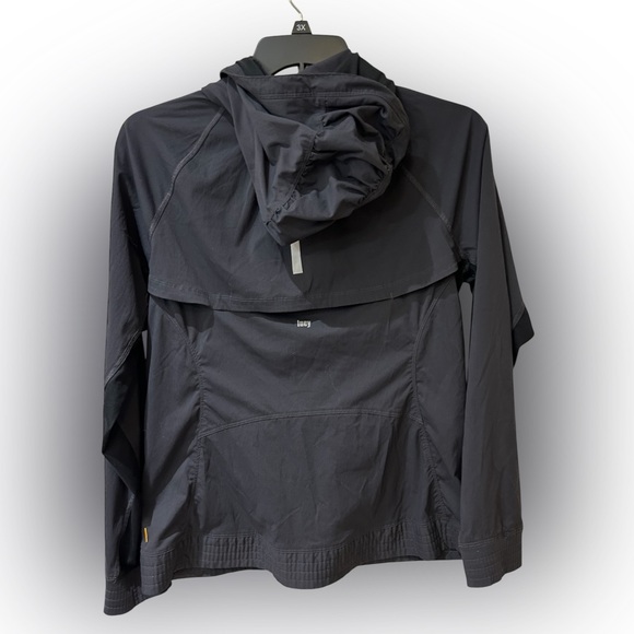 Lucy Black Jacket with Orange Brand Tag size large - Picture 2 of 8